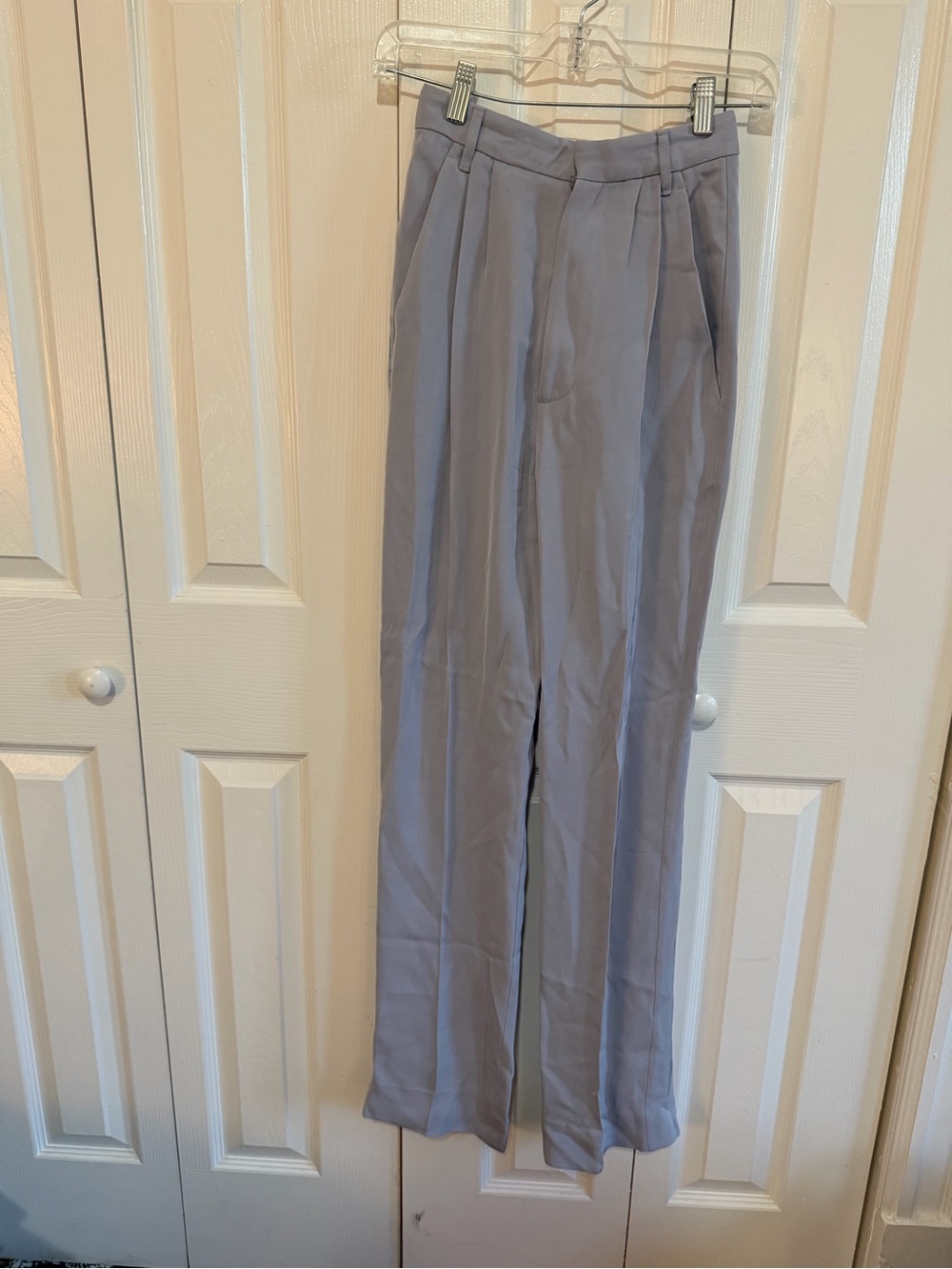 Iris & Ink Viscose Trousers Cornflower Blue Size 4